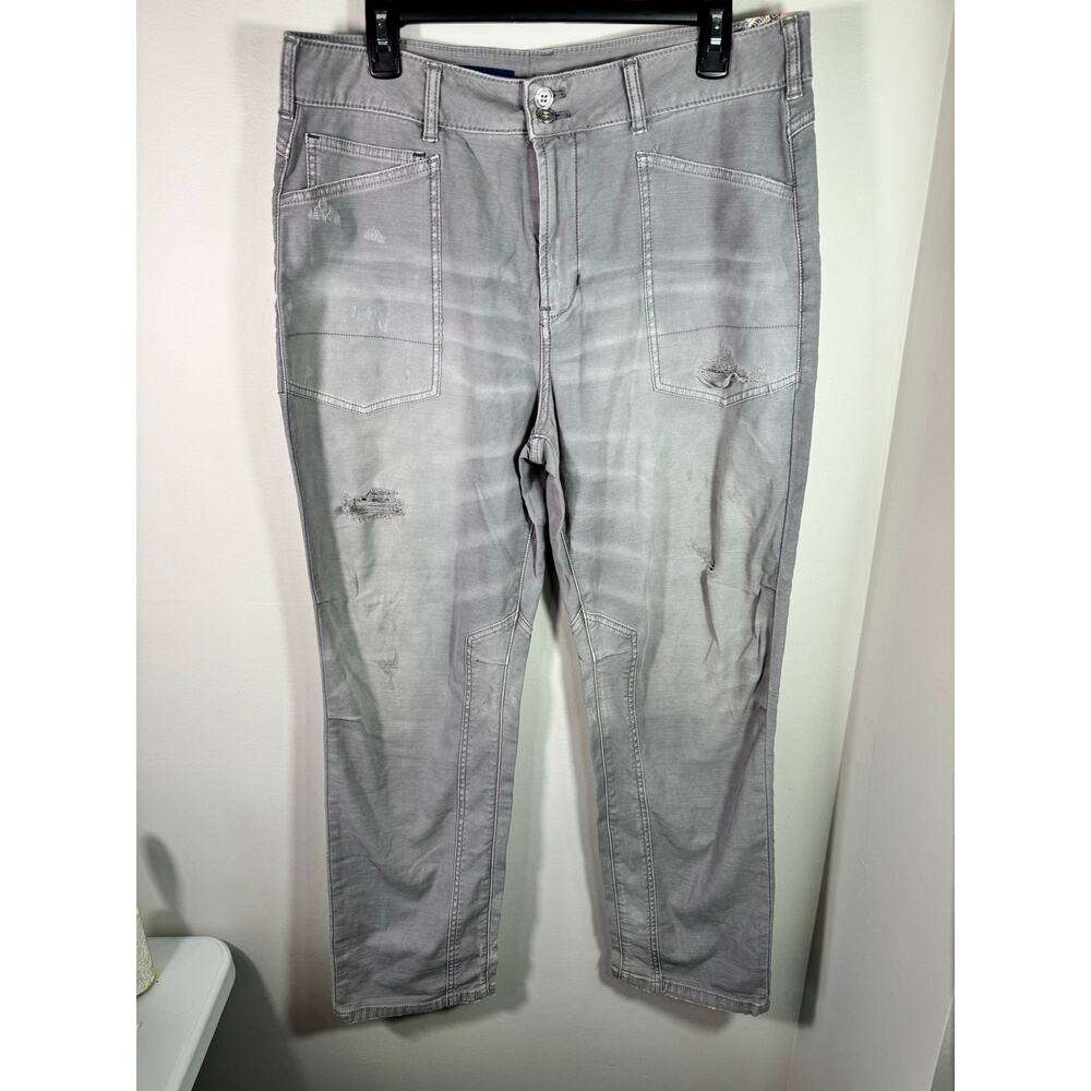 NWT Anthropologie Pilcro The Wanderer Gray Distressed Pants Size 31